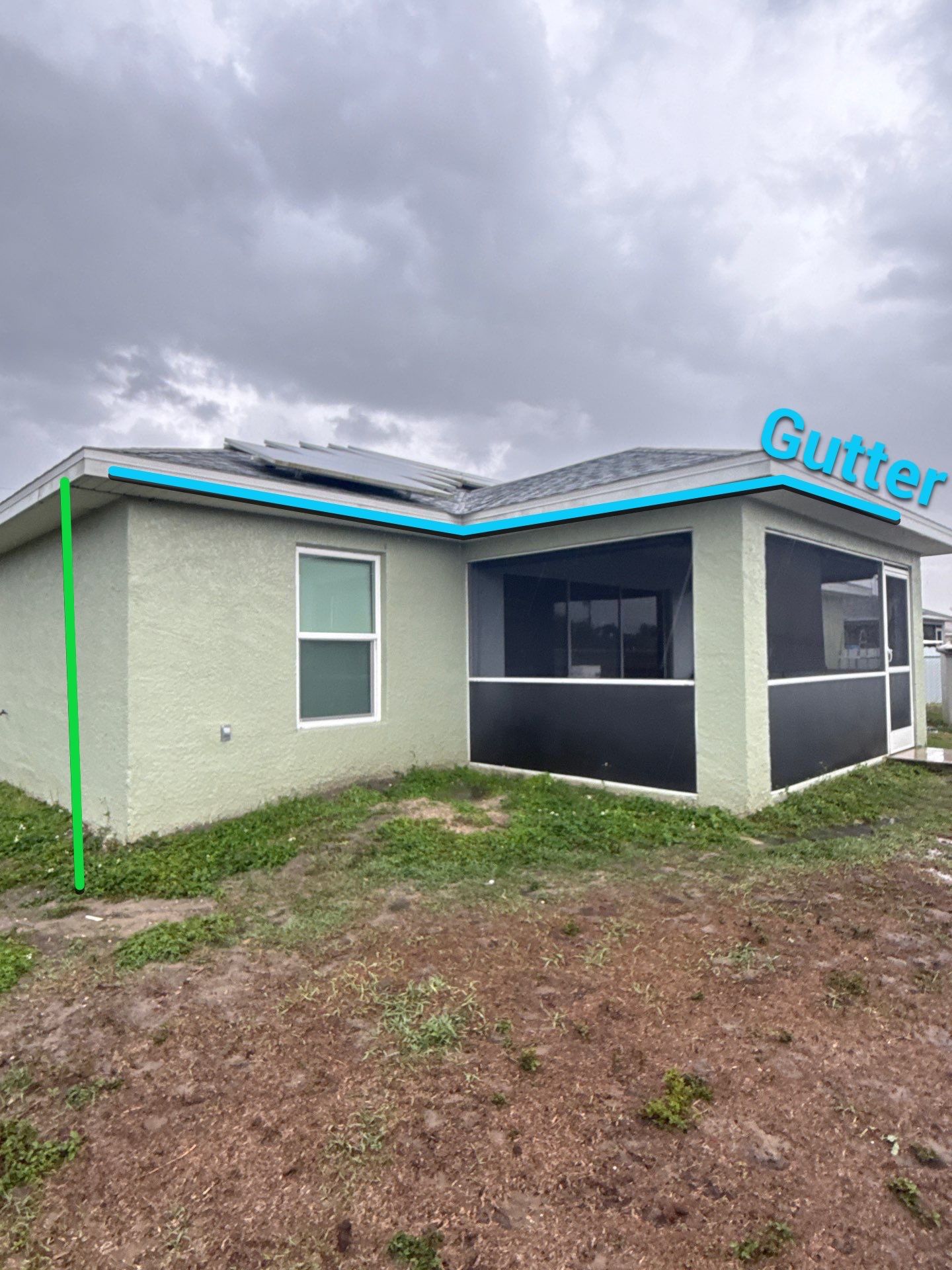 Black Seamless Gutters using K-Style Seamless Gutters in Cape Coral FL by Gutter Professors