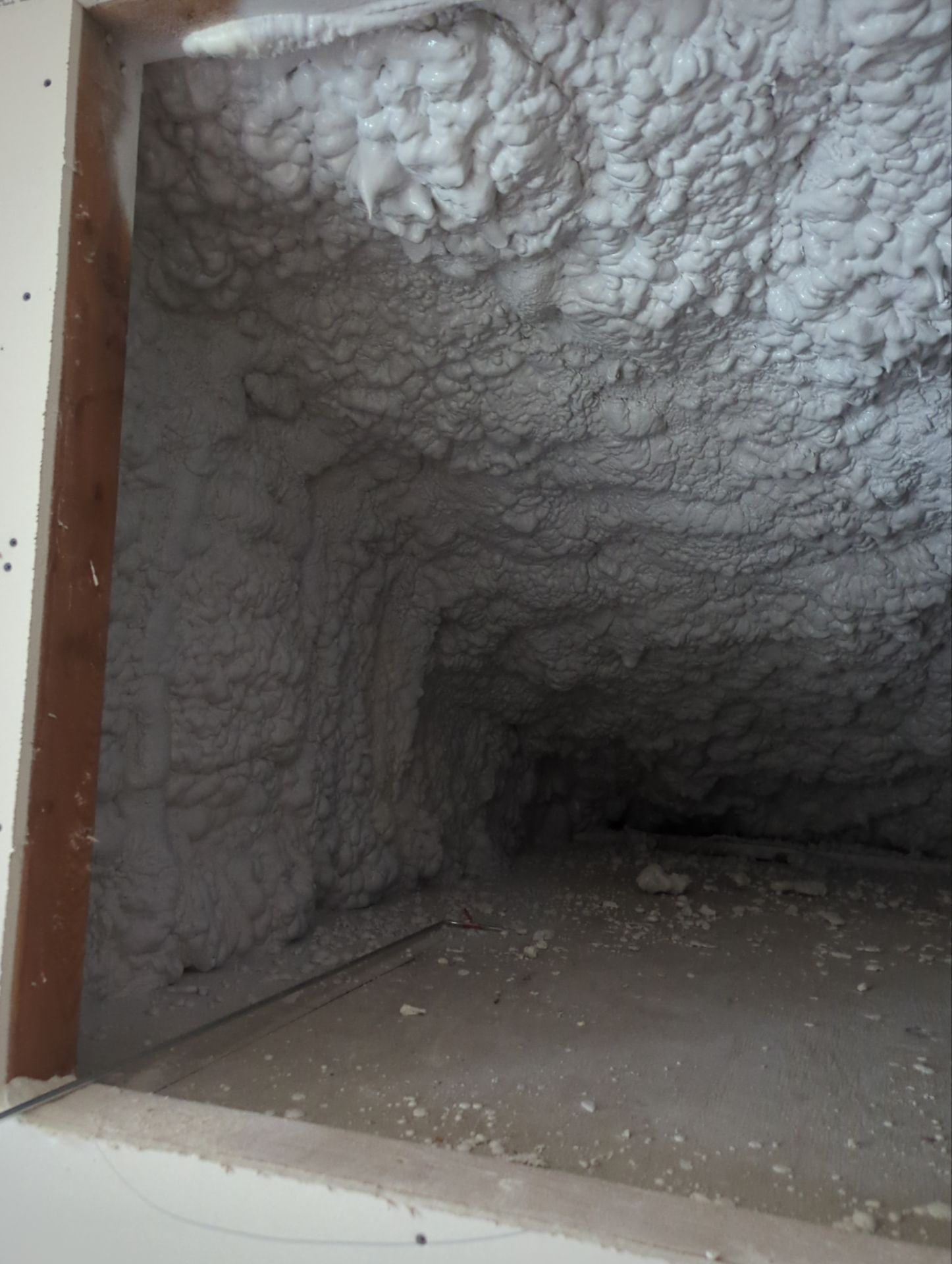Basement Exterior Walls using Closed Cell Spray Foam by NYS Foam & Energy