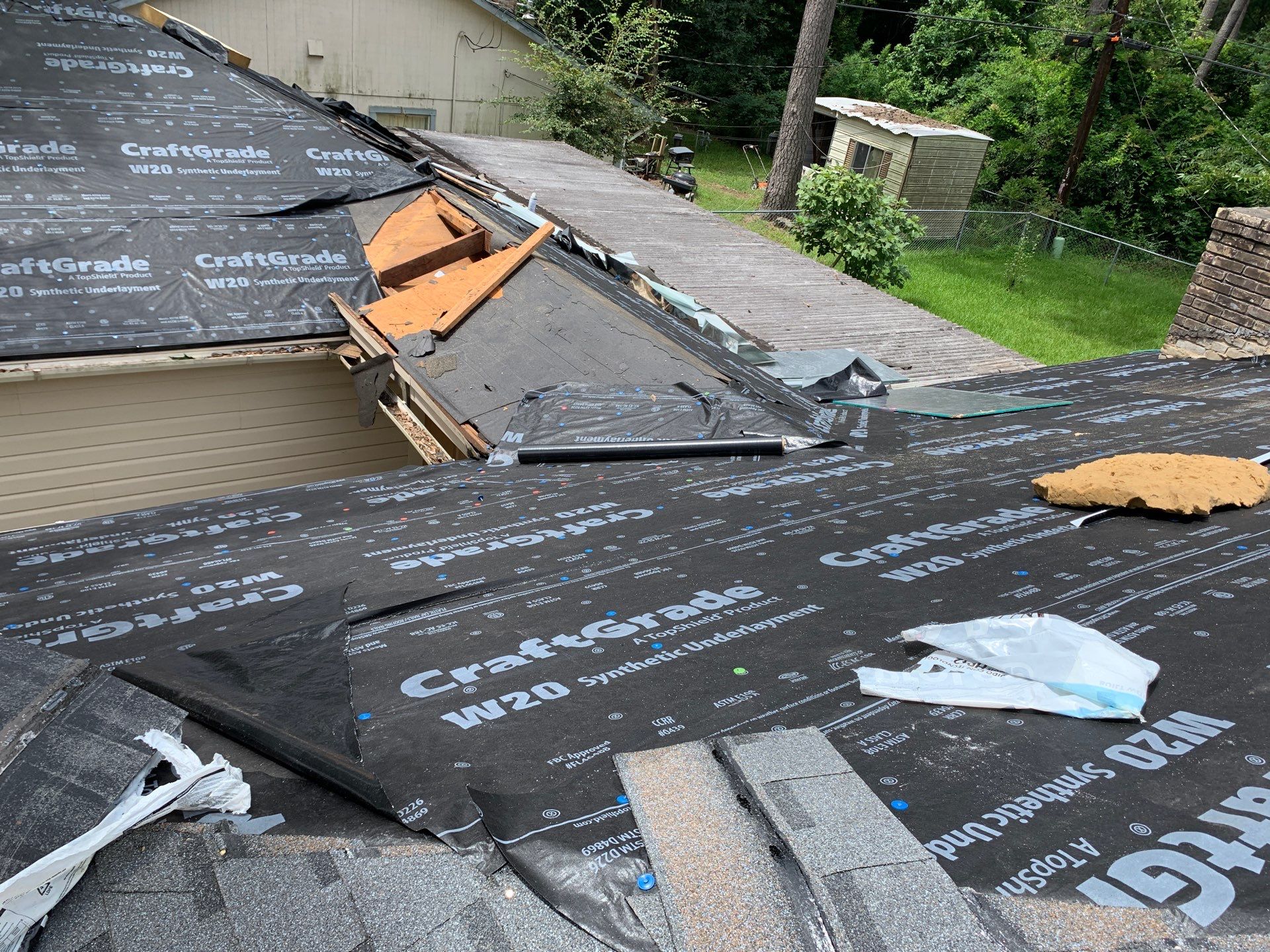 Roof Replacement & Chimney Flashing Rebuild — Conroe, TX by PL Roofing & SB Roofing, LLC.