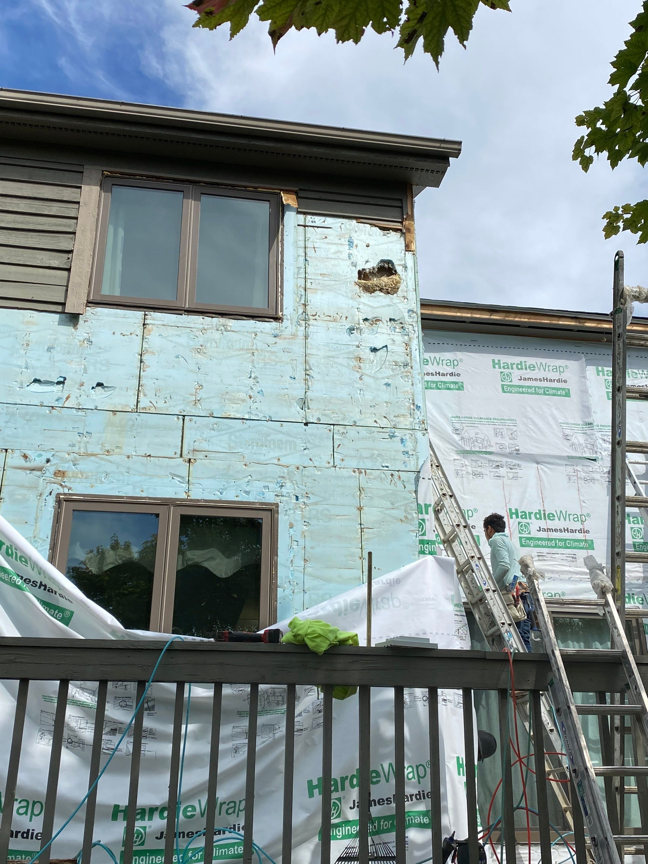 Siding Installation using James Hardie Fiber Cement Lap Siding by Best Exteriors Inc