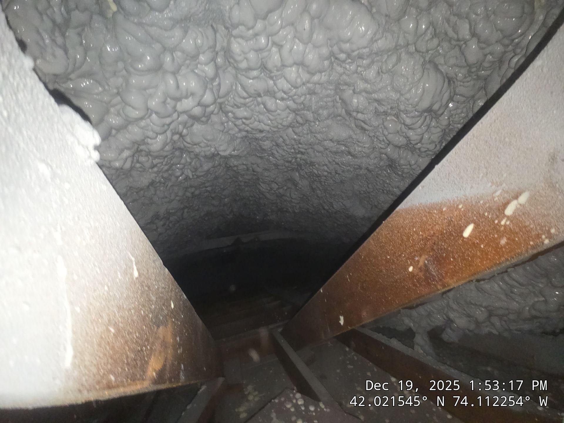 Attic Insulation using open cell spray foam by NYS Foam & Energy