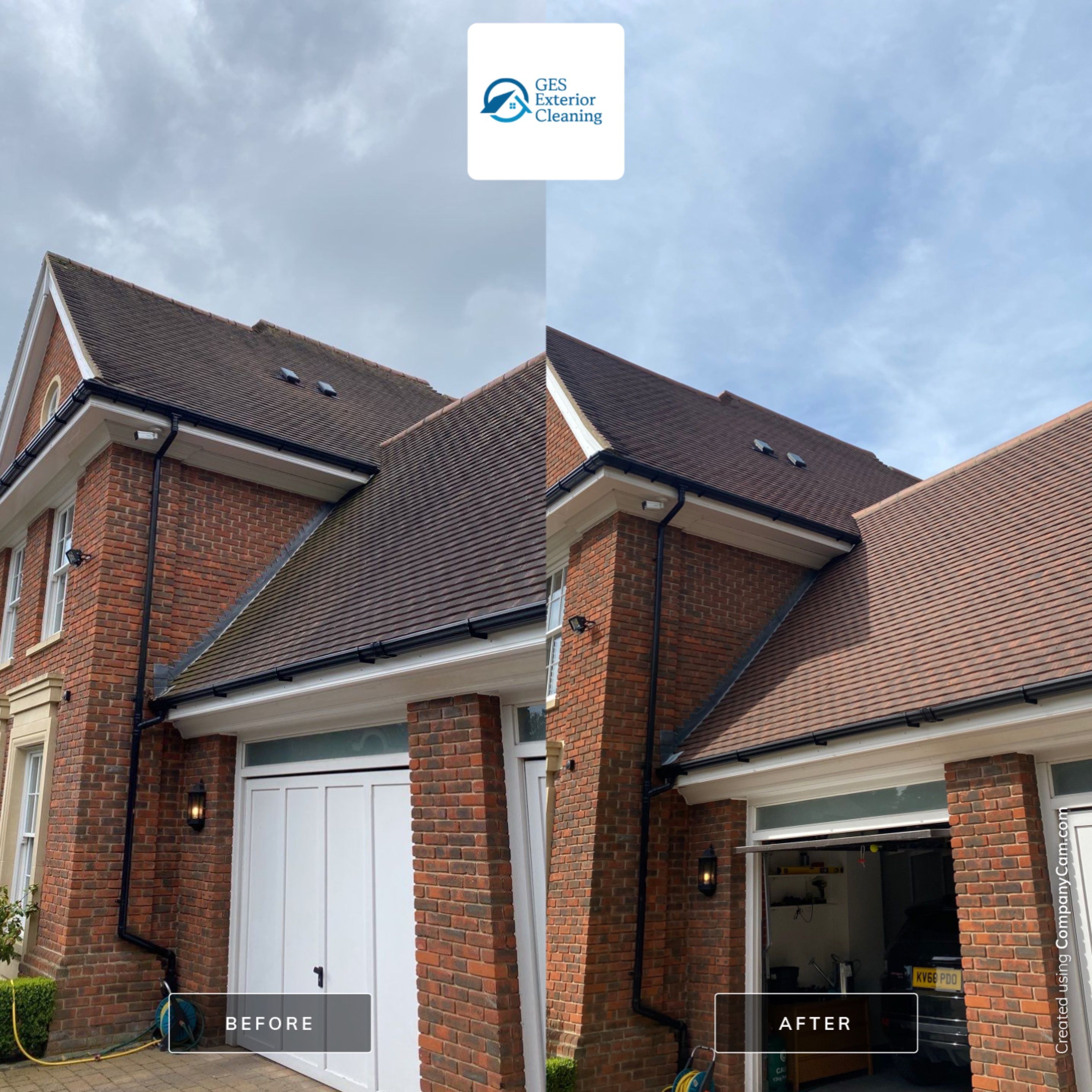 Roof Clean using Honda 15lpm Low Pressure Washing Machine by Ges Exterior Cleaning ltd