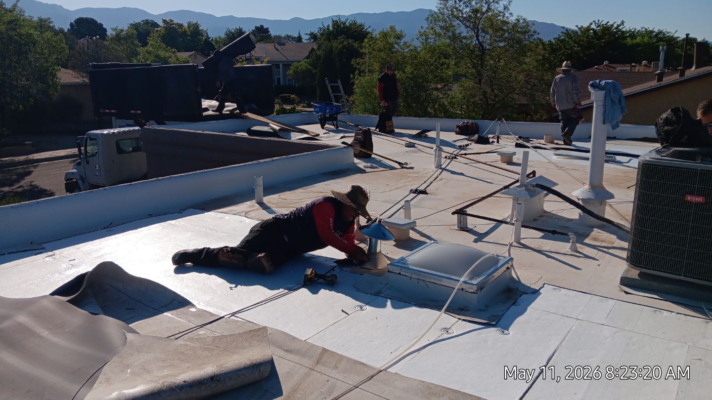 Residential TPO Roof Replacement and Decking Repair in Albuquerque by Doyle Roof Masters Inc