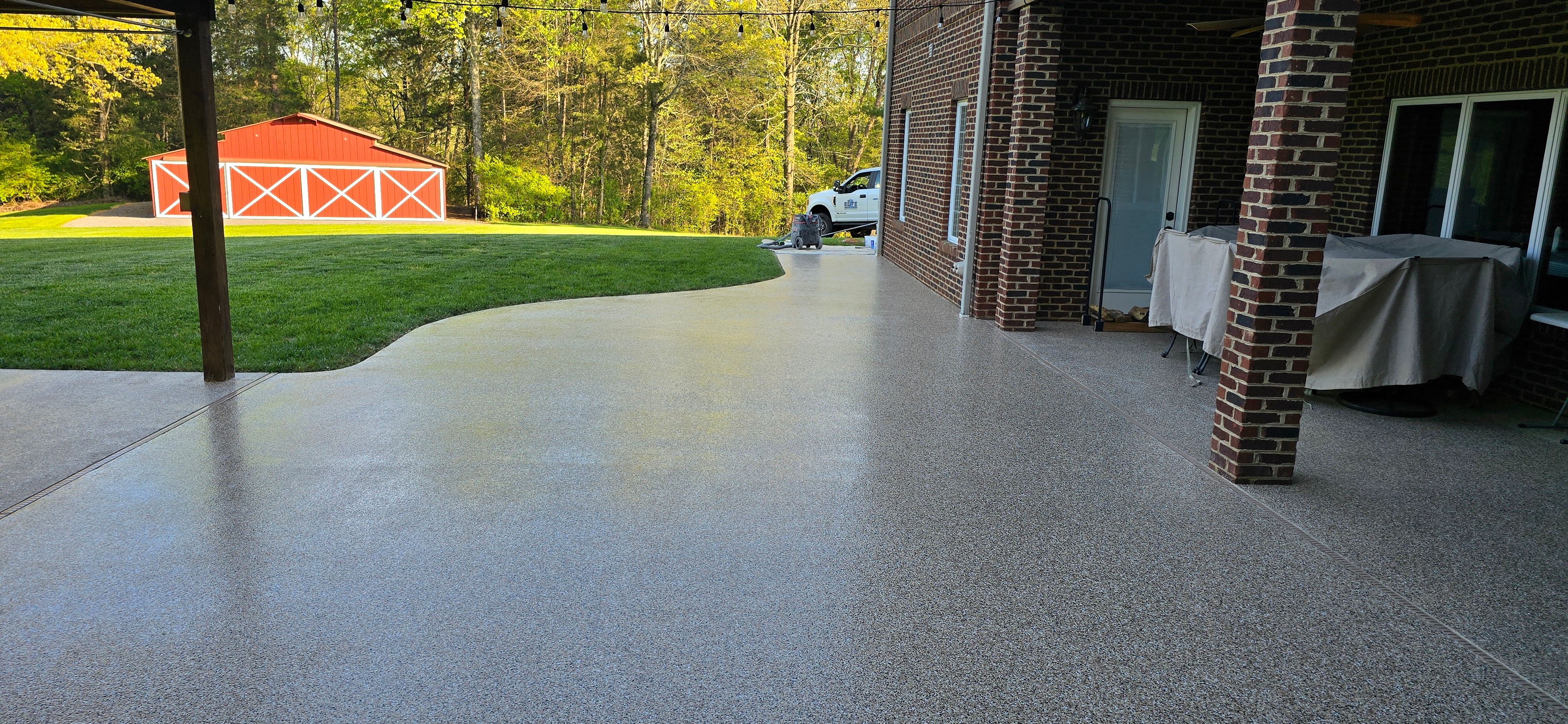 Back Patio using Saddletan by Elite Floor Solutions
