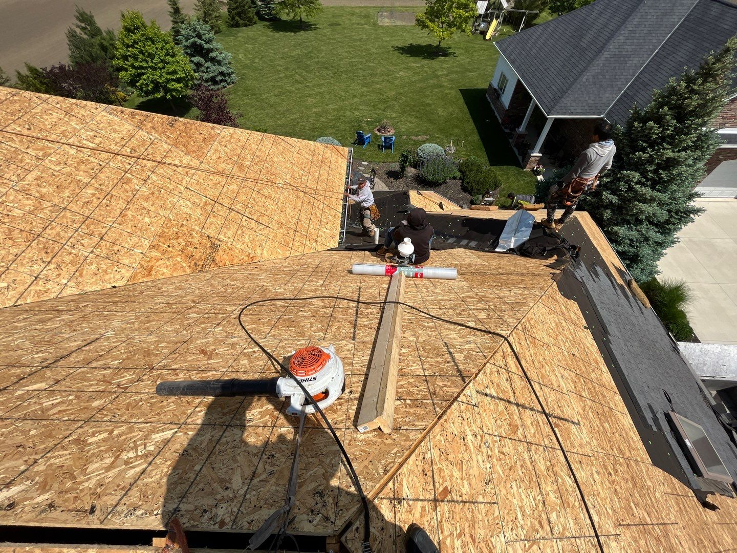 Residential Roofing Installation using GAF Timberline HDZ Charcoal by Nitro Roofing and Construction
