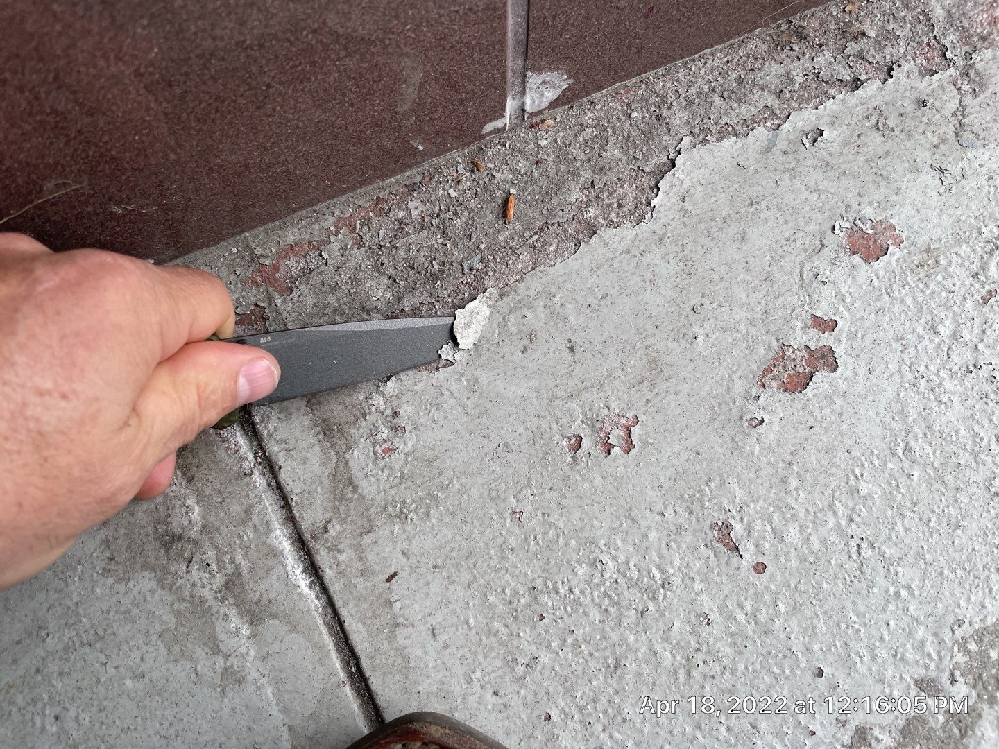 Commercial Floor Transformation using Slate Stone by Croc Coatings, LLC