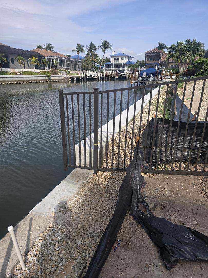 Bronze Aluminum Fence in Marco Island by True Fence LLC