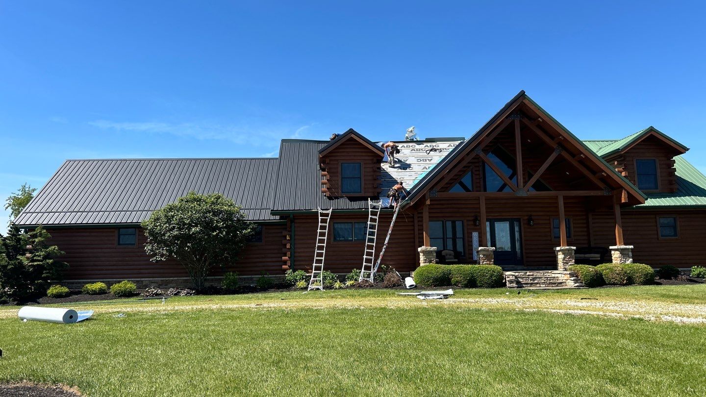Residential Roofing Installation using Performance Panel Metal - Frost Black by RoofX 