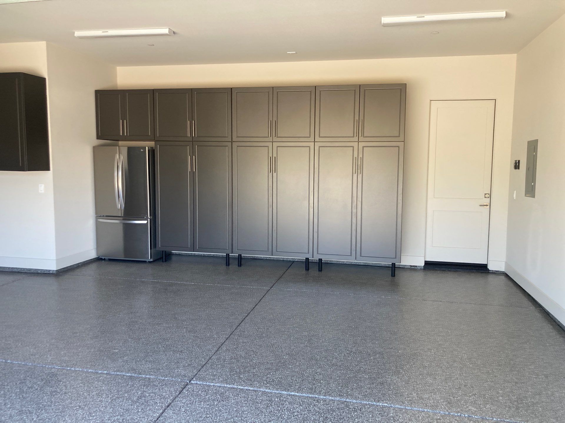 Garage Storage and Concrete Coating in Modesto California  by Lancaster Painting
