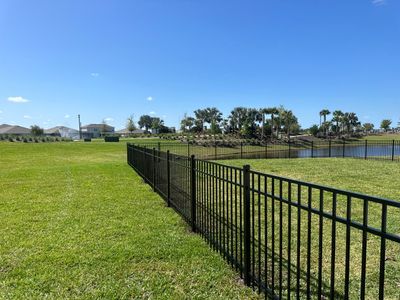 Aluminum Fence Installation using Black 3 Rail Aluminum Fence