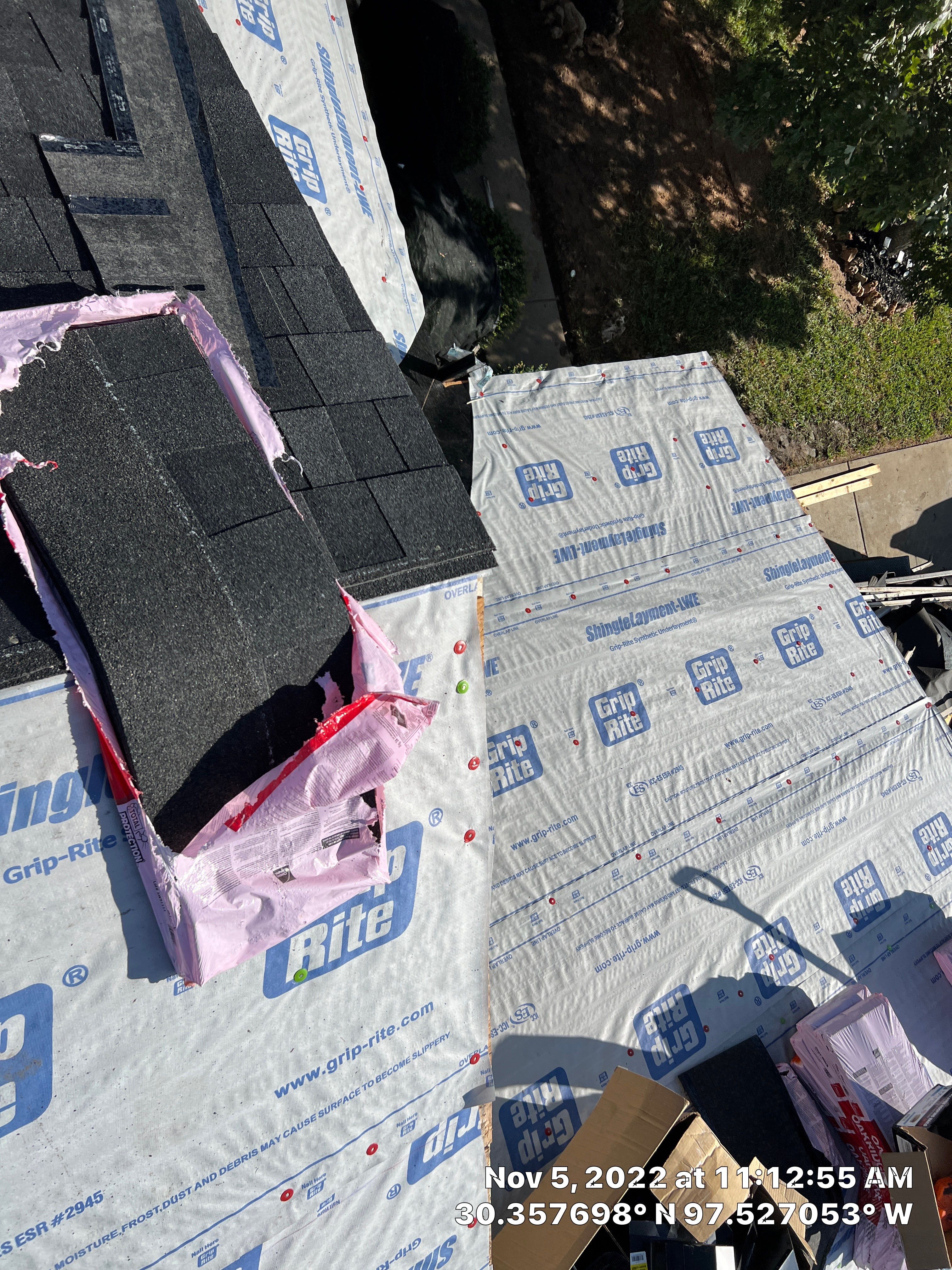 Asphalt Shingle Roof Replacement and Window Glazing in Manor by Caliber Restoration LLC