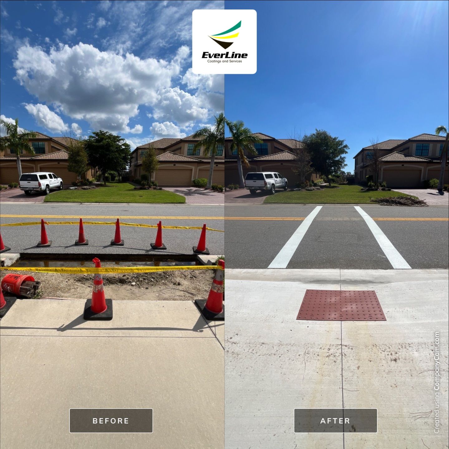 Built to Last: High-Visibility Thermo Crosswalks for Pedestrian Safety by Everline Coatings & Services - Southwest FL