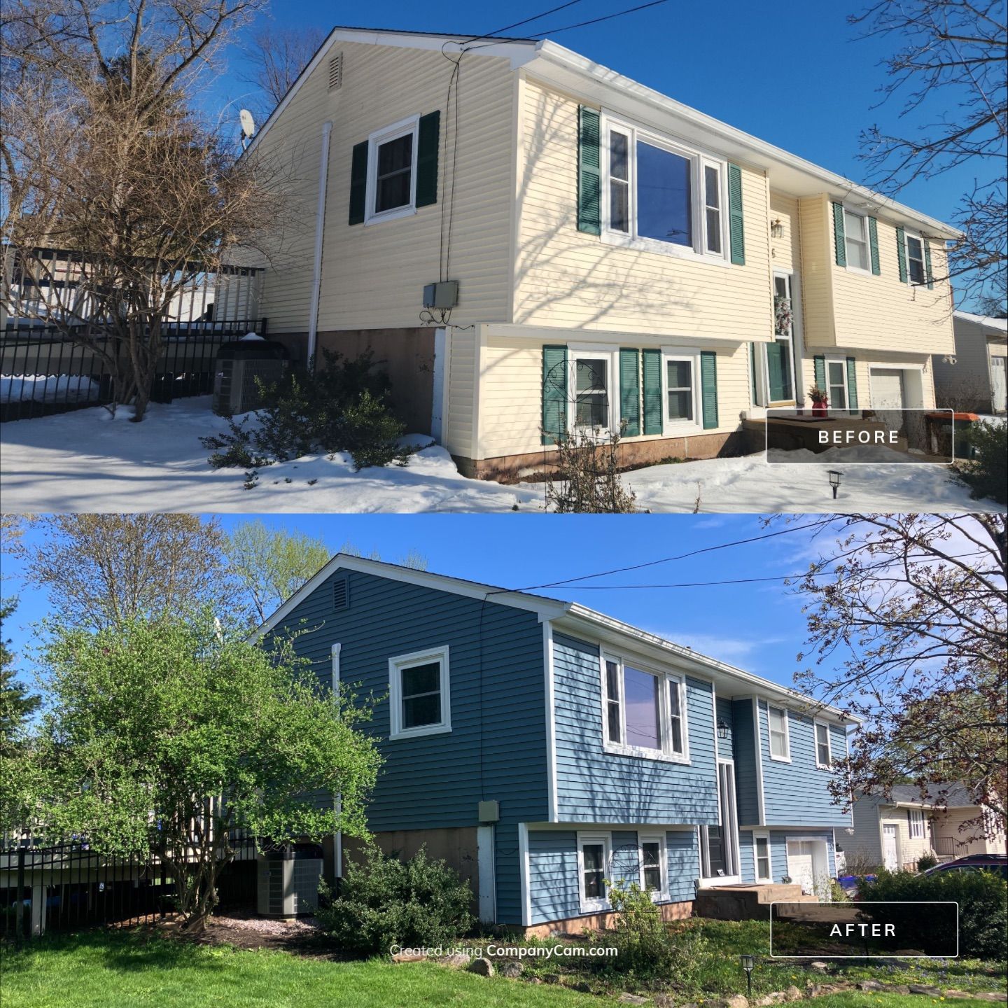 Stunning Siding Transformation with Cert. Restoration Classic D/4 Standard, Wedgewood Blue by DiGiorgi Roofing and Siding Inc