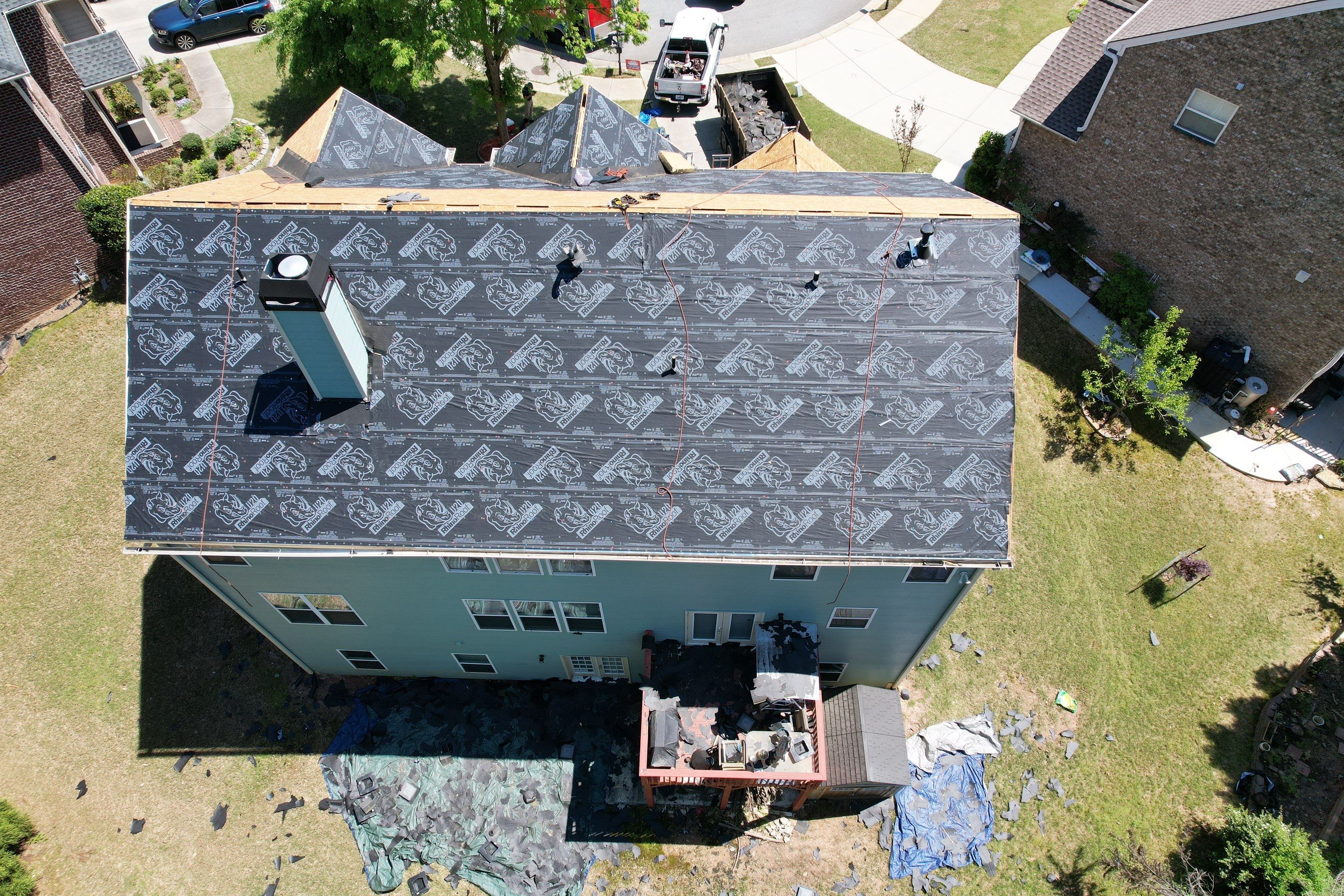 Residential Roofing Installation using Owens Corning Onyx Black by Inspector Roofing and Restoration
