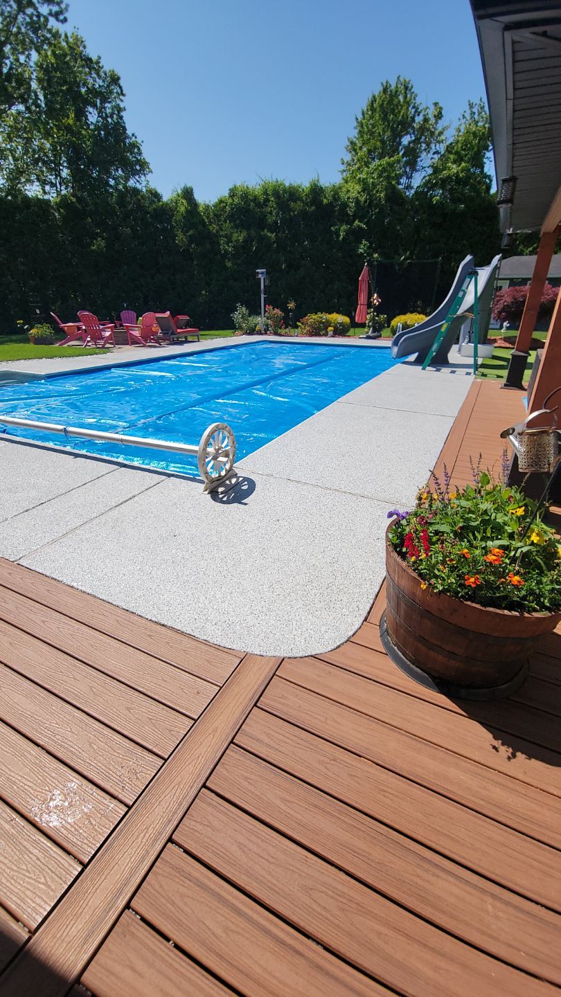 Pool Deck in Worcester, MA 01604 by Symphony Concrete Coatings