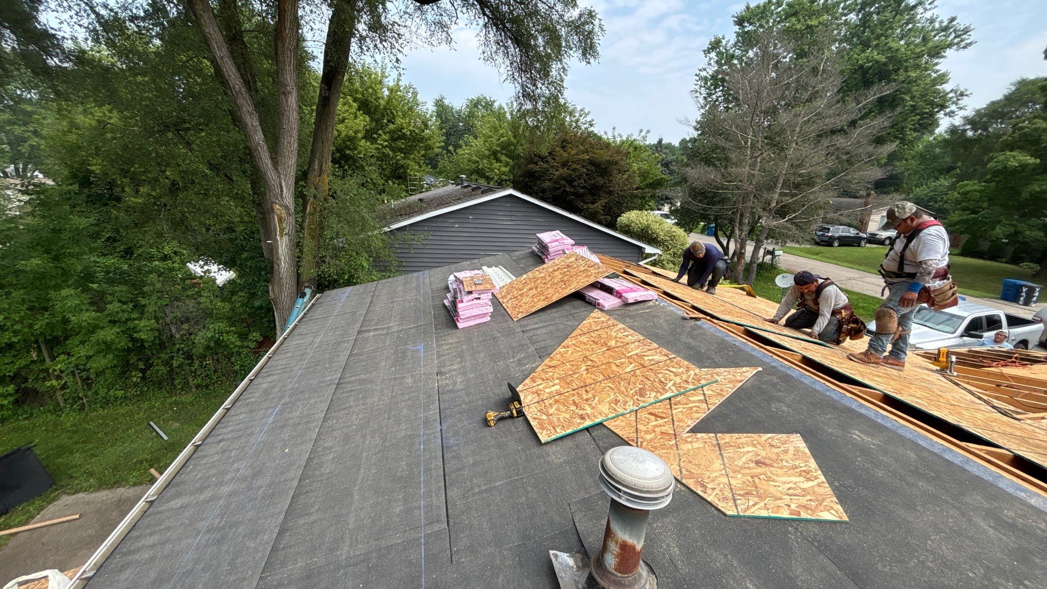 Roof Replacement using Owens Corning Slatestone Gray by 180 Contractors