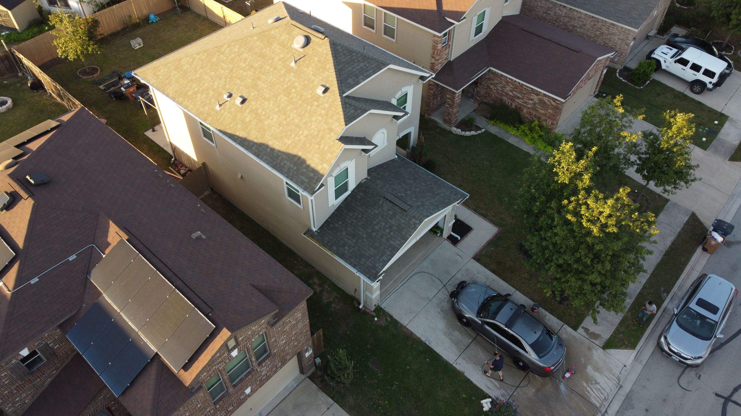 Hail Damage Restoration for Austin Two-Story Residential Home by Caliber Restoration LLC