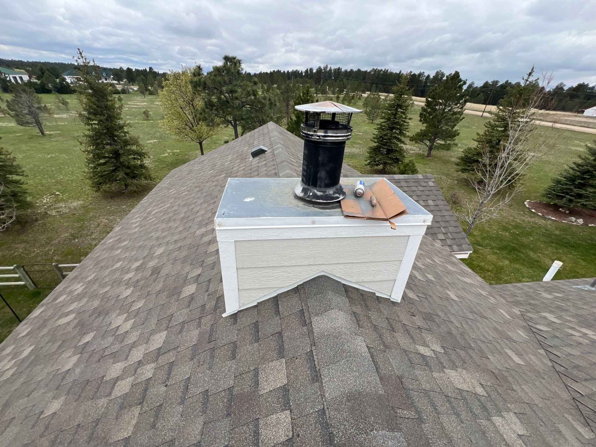Residential Roofing Installation using Atlas Pinnacle Impact Weathered Wood by Blue Peaks Roofing LLC 