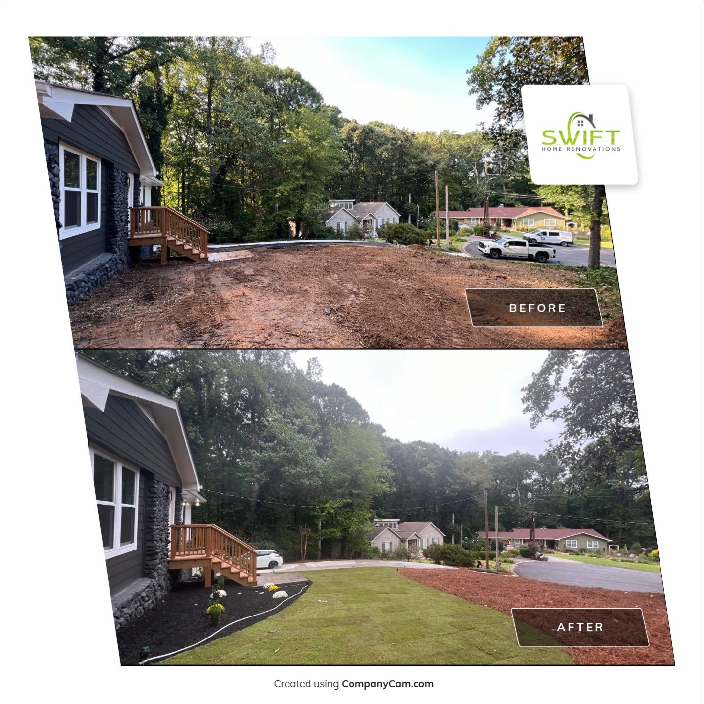 Full Interior and Exterior Home Renovation with Finished Basement in Marietta by Swift Home Renovations