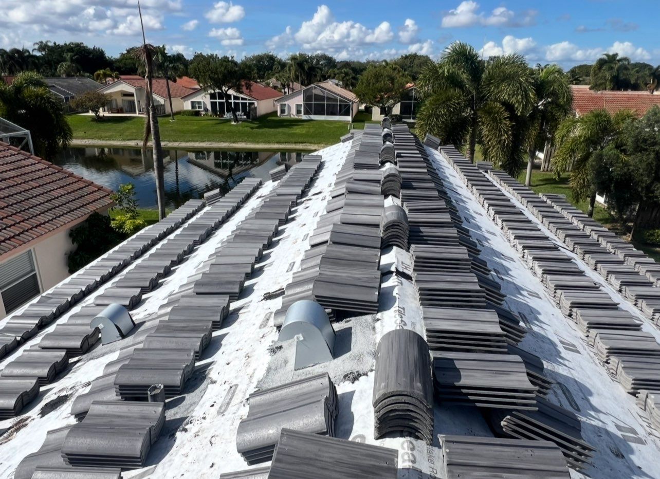 Residential Concrete Tile Roof Replacement and Fascia Repair in Boca Raton by Aastro Roofing