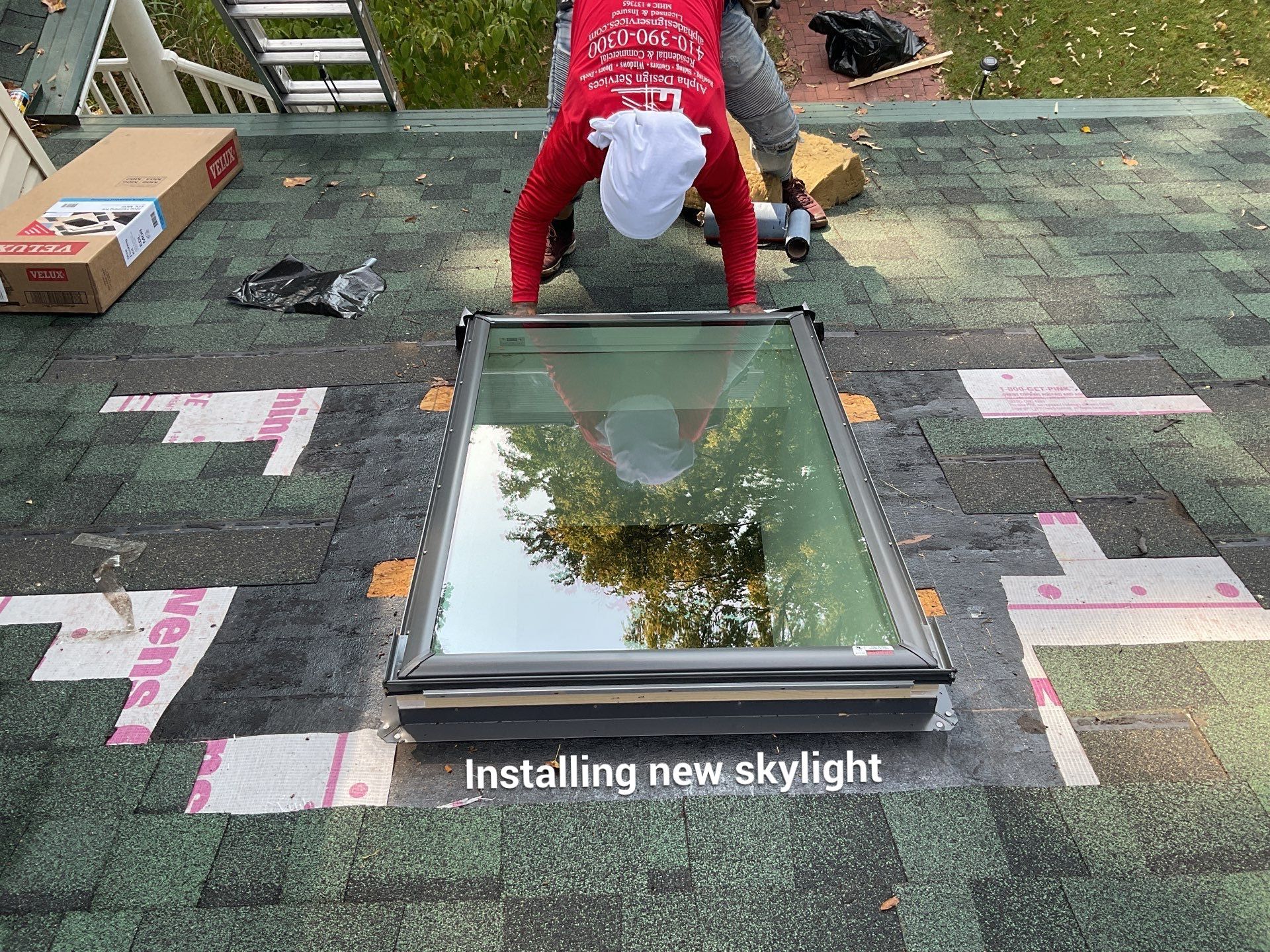 Installed New Skylight   by Alpha Design Services