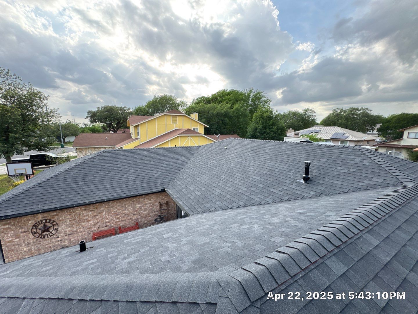 Onyx Black Roof Replacement & Solar Panel Reinstallation | San Antonio, TX by Ayan Roofing