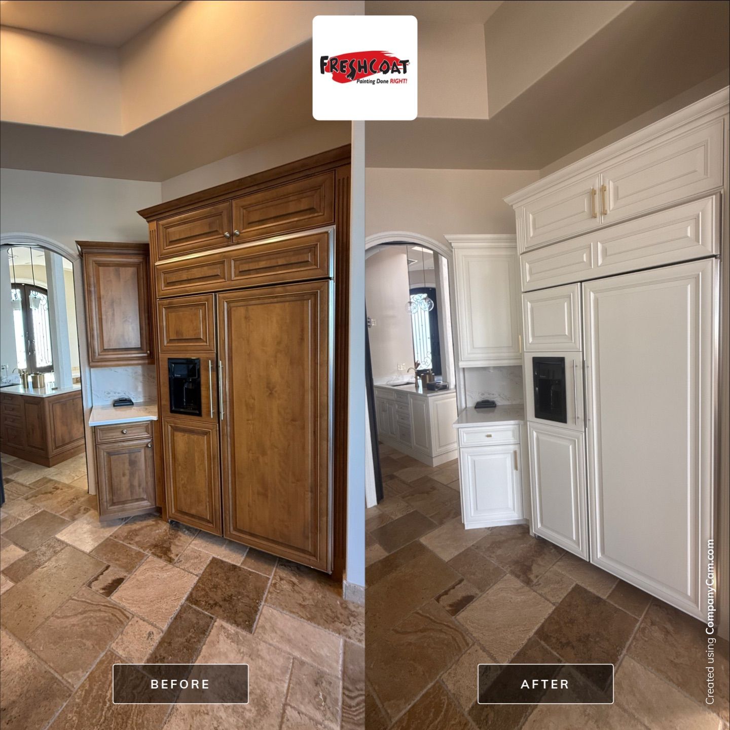 Two Tone Cabinets Repaint by Fresh Coat Painters