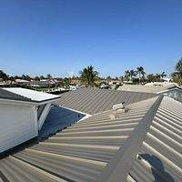.032 Aluminum 1.5" Mechanical Seam Champagne  by Total Roofing System The Metal Roof Experts
