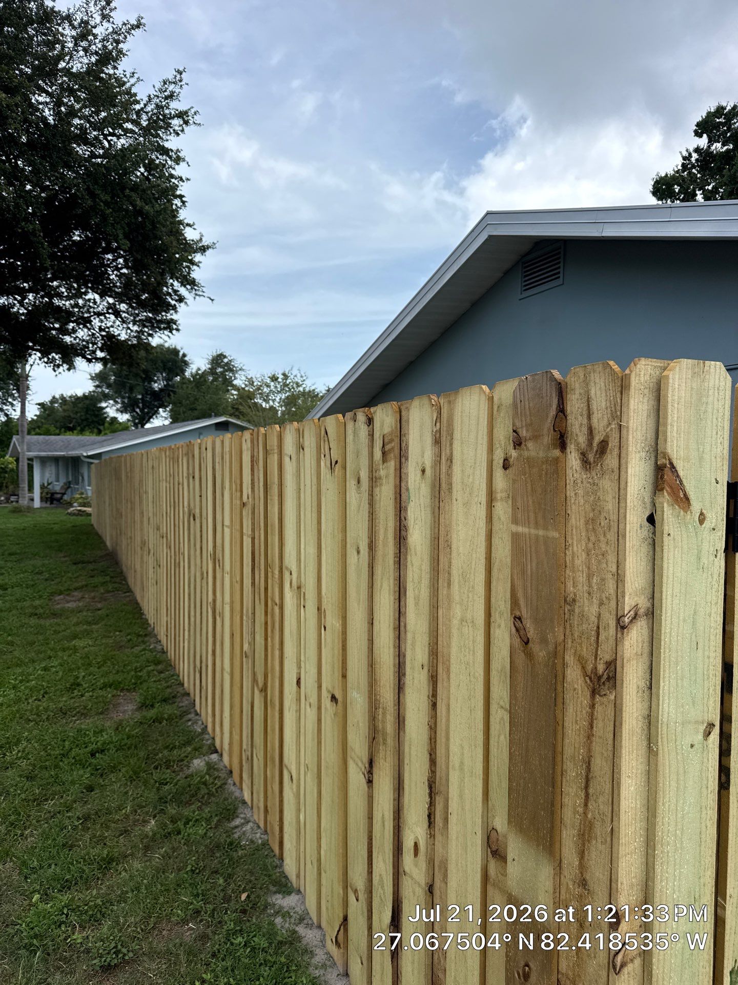 Custom Wood Privacy Fence and Double Gate in Venice by True Fence LLC