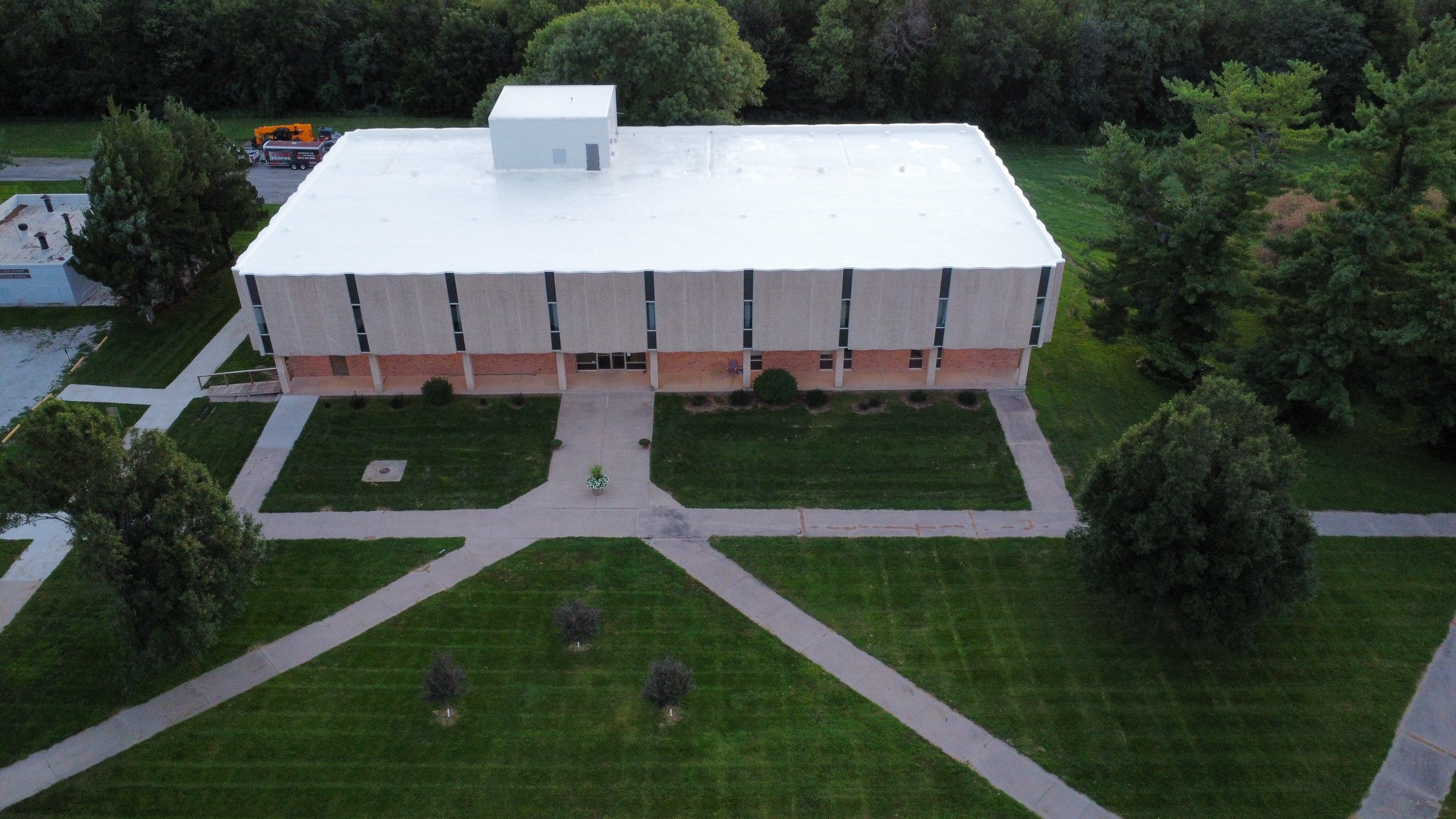 Commercial Flat Roof IB PVC Install  by Titan Commercial & Residential Roofing 