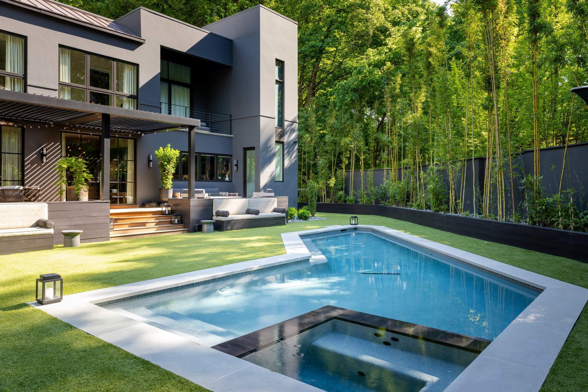 Backyard Renovation and Spa addition  by Aquarama Pools and Spas