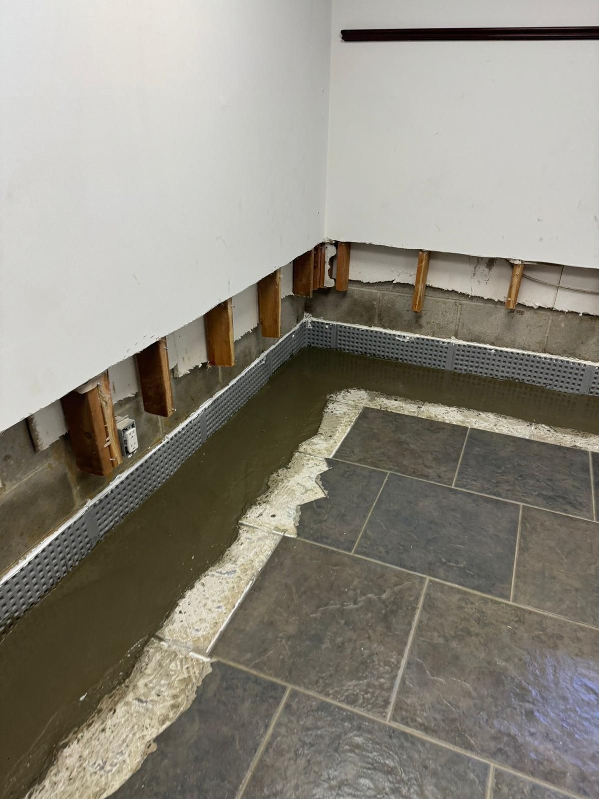 Interior French Drain Basking Ridge NJ by Pure Service Pro, LLC 
