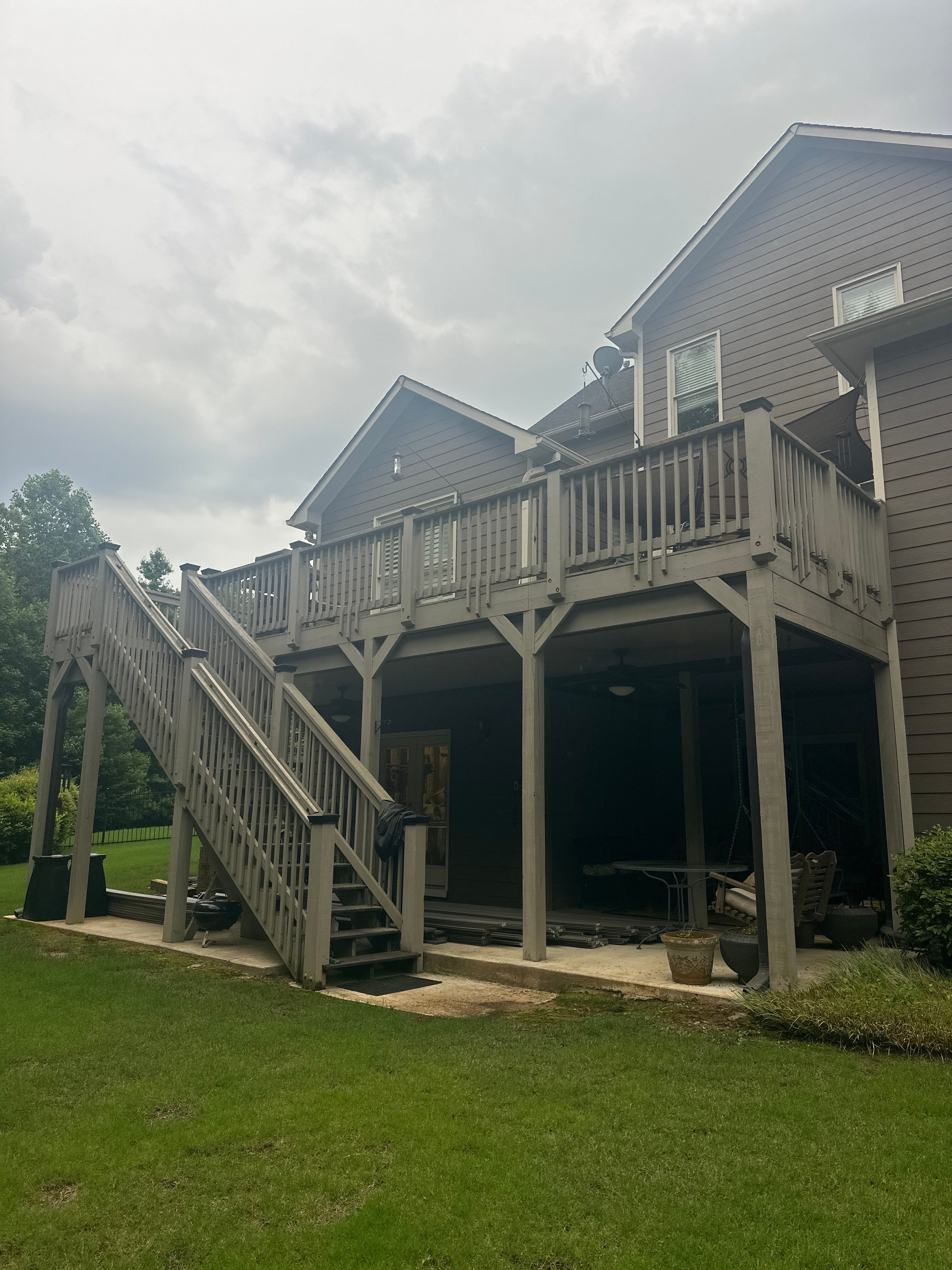 Woodstock, GA Deck Resurface using Trex Enhance Natural Series in the Rocky Harbor Color by Nelson Exteriors 