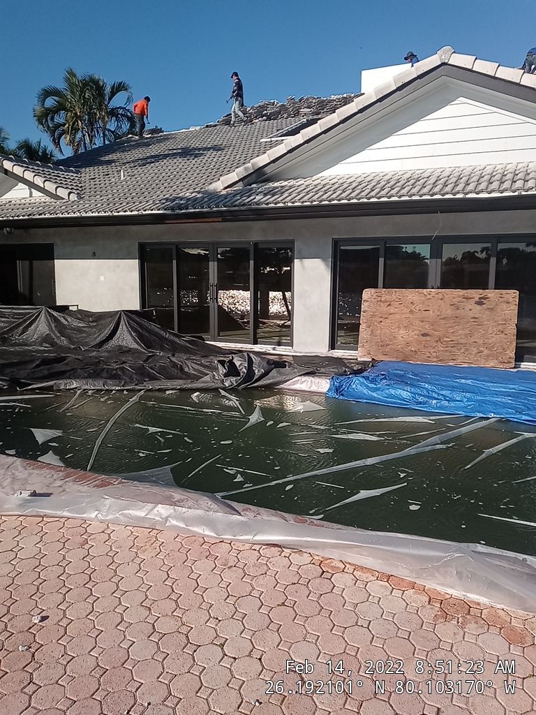 Residential Roofing Installation using 1" Nail strip metal roof by BLUES BROTHERS ROOFING