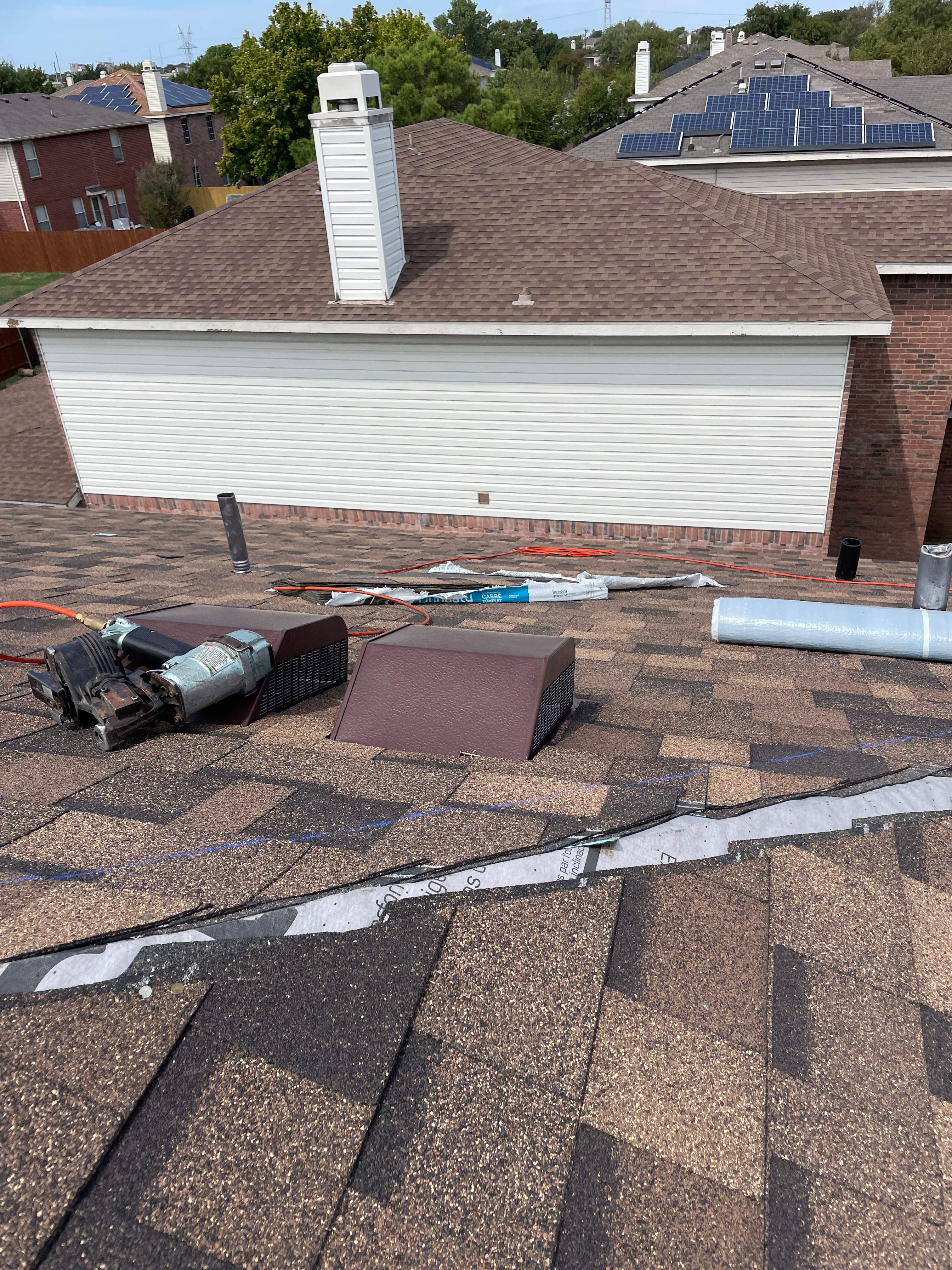 Full Roof Replacement, Chimney Rebuild and Interior Damage Replacement by First United Roofing & Construction