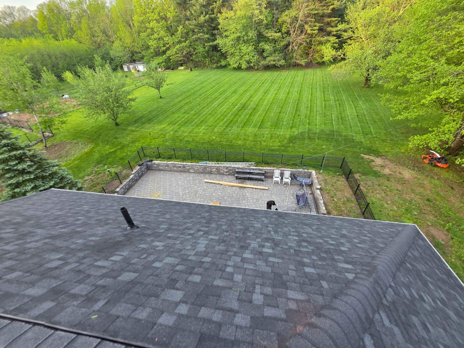  Full Strip & Re-Roof in Leicester, MA – Owens Corning Duration, Onyx Black with Chimney Flashing Replacement by JOHNNYS PRO