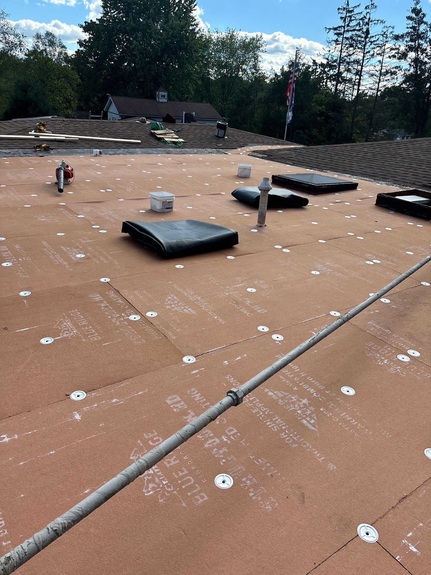 Residential Roofing Installation using EPDM  by Rainstoppers Roofing