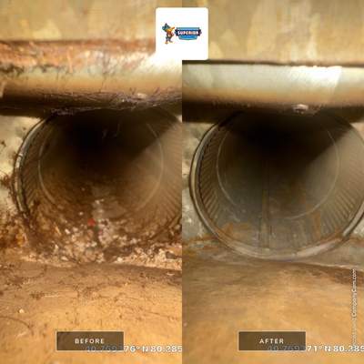 Air Duct Cleaning in New Brighton, PA using vacuum truck