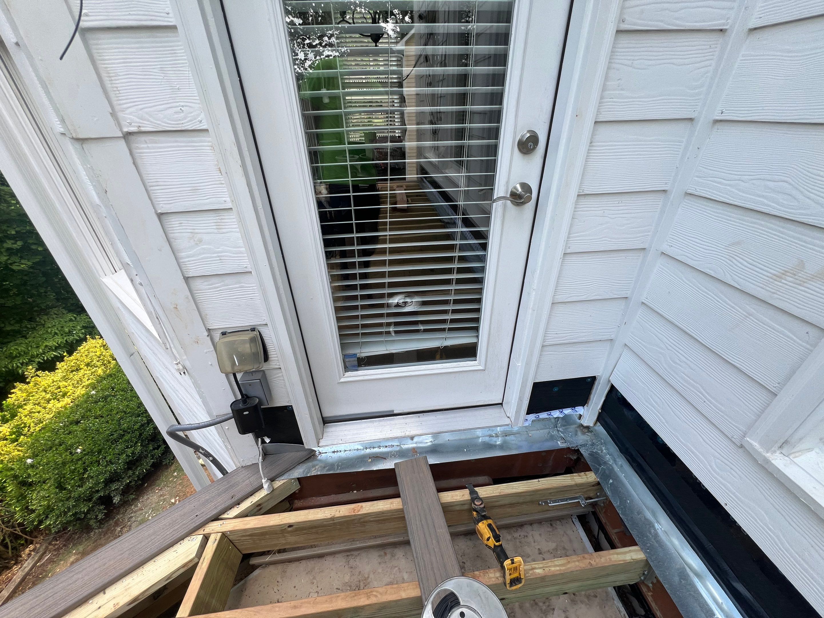 Elevated Composite Deck and Concrete Landing Installation in Kennesaw by Swift Home Renovations