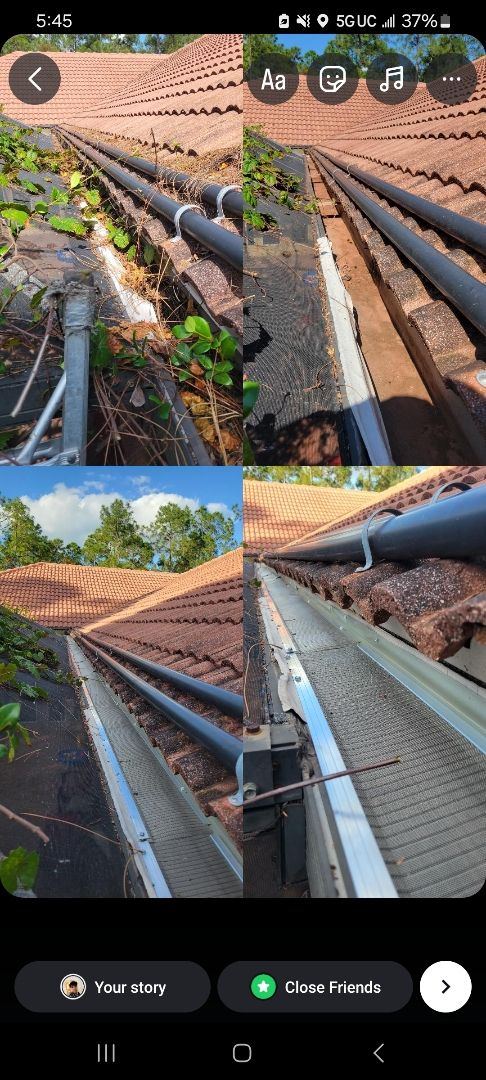New Splash Guards and 6-Inch seamless Gutters in Naples FL by Gutter Professors