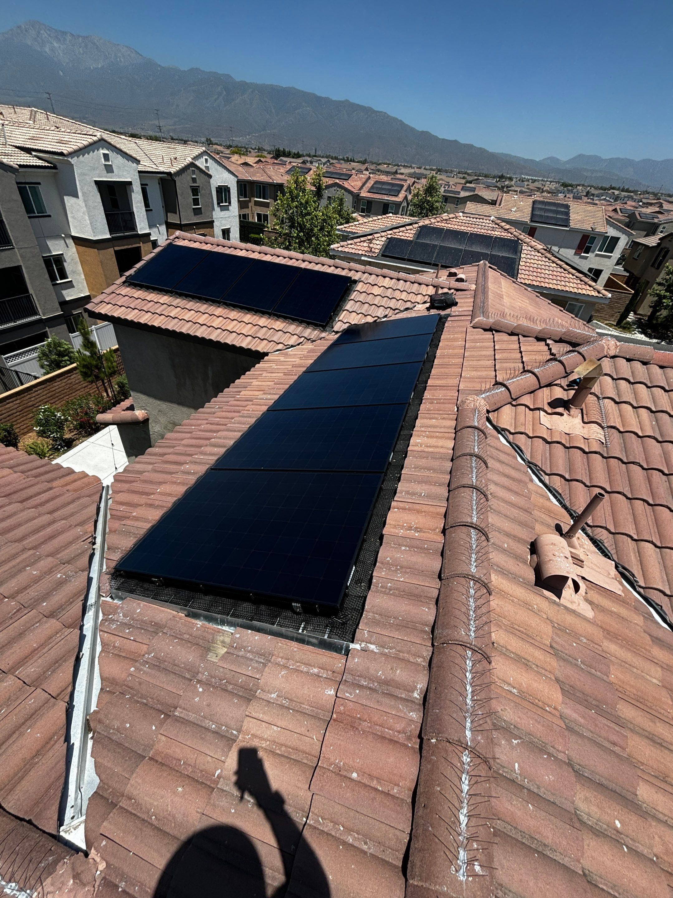 Solar Panel Bird Proofing in Fontana Ca by Palm Coast Solar Cleaning