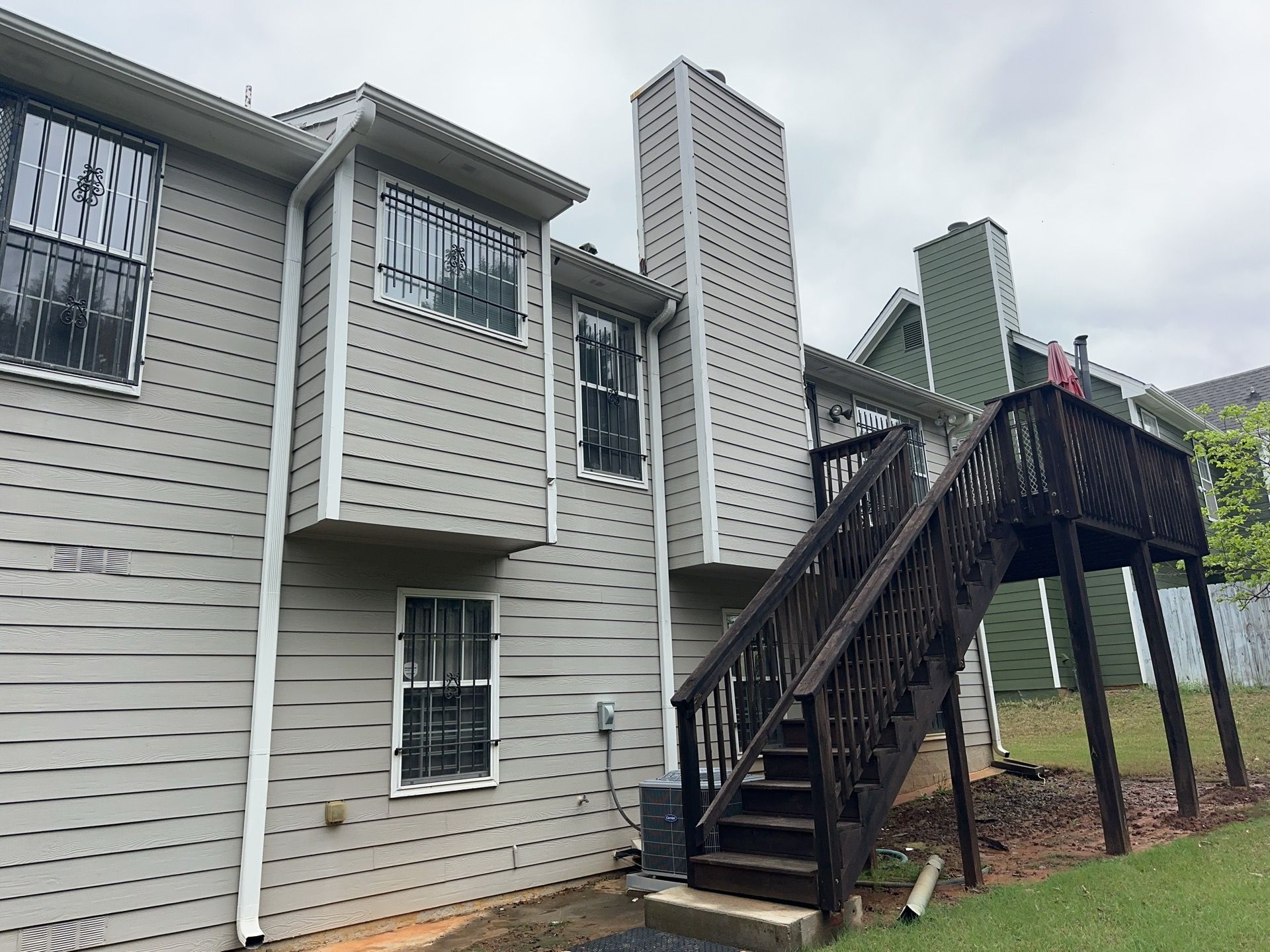 Rotten Wood Replacement with James Hardie Products by Nelson Exteriors 