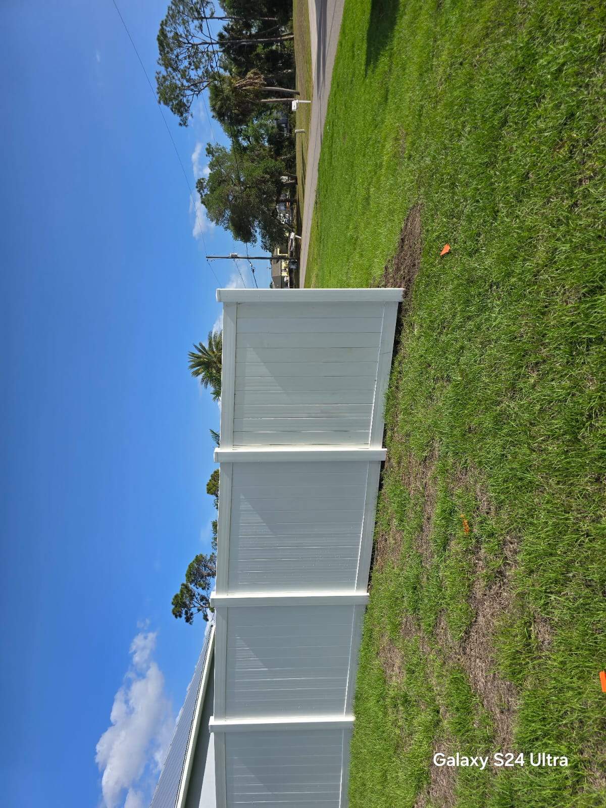 Residential White Vinyl Privacy Fence Installation in North Port by True Fence LLC