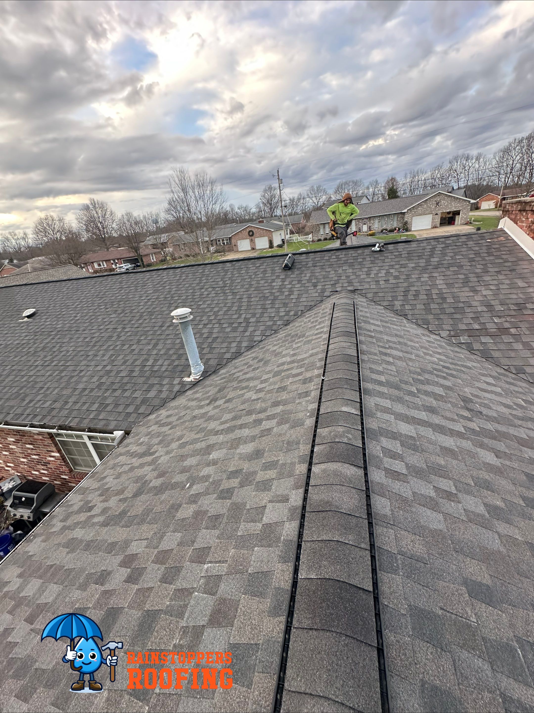 Residential Roofing Installation using GAF Timberline HDZ by Rainstoppers Roofing