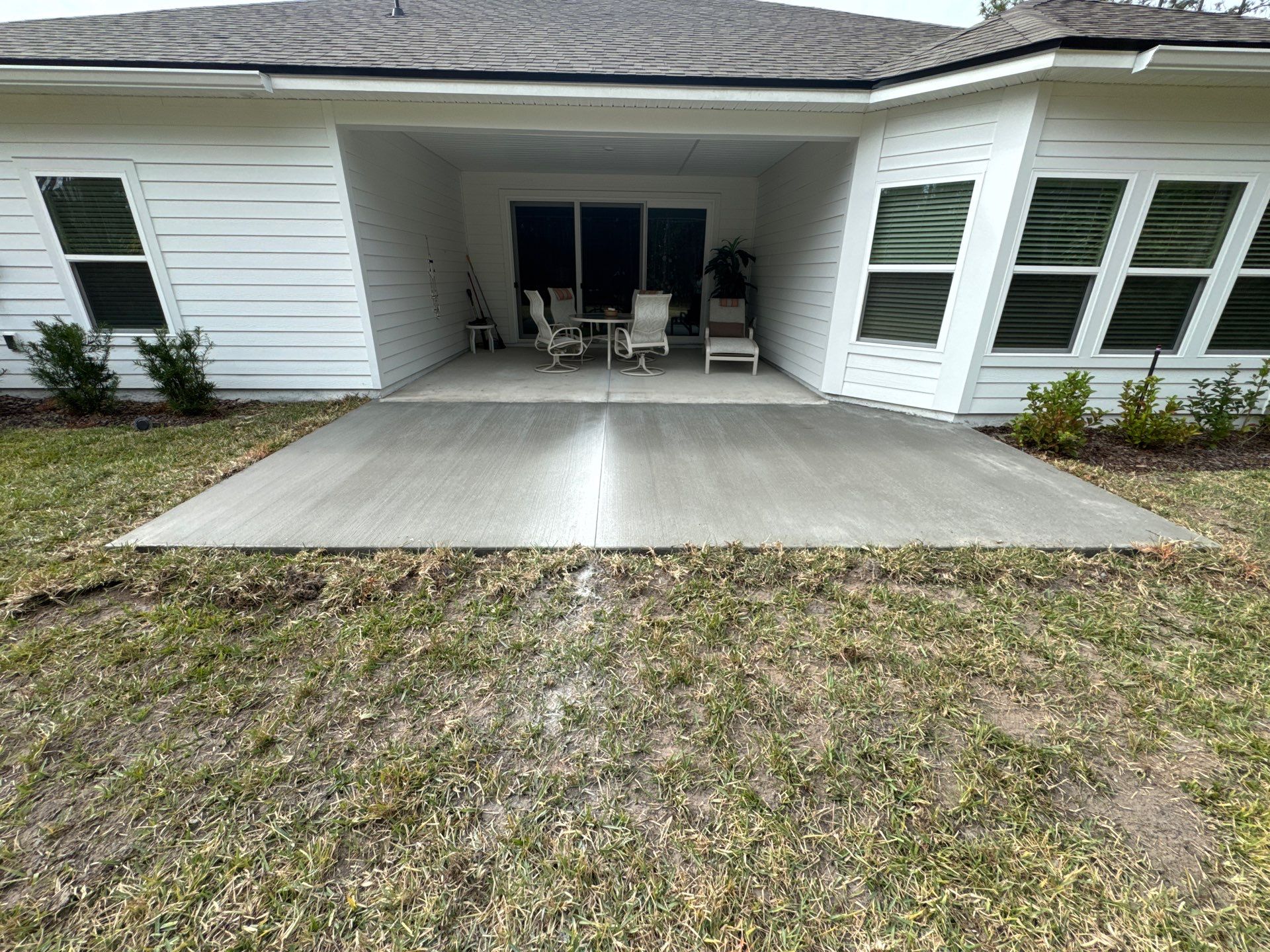 Gable screen enclosure w/ultraview + concrete by Courtesy screening