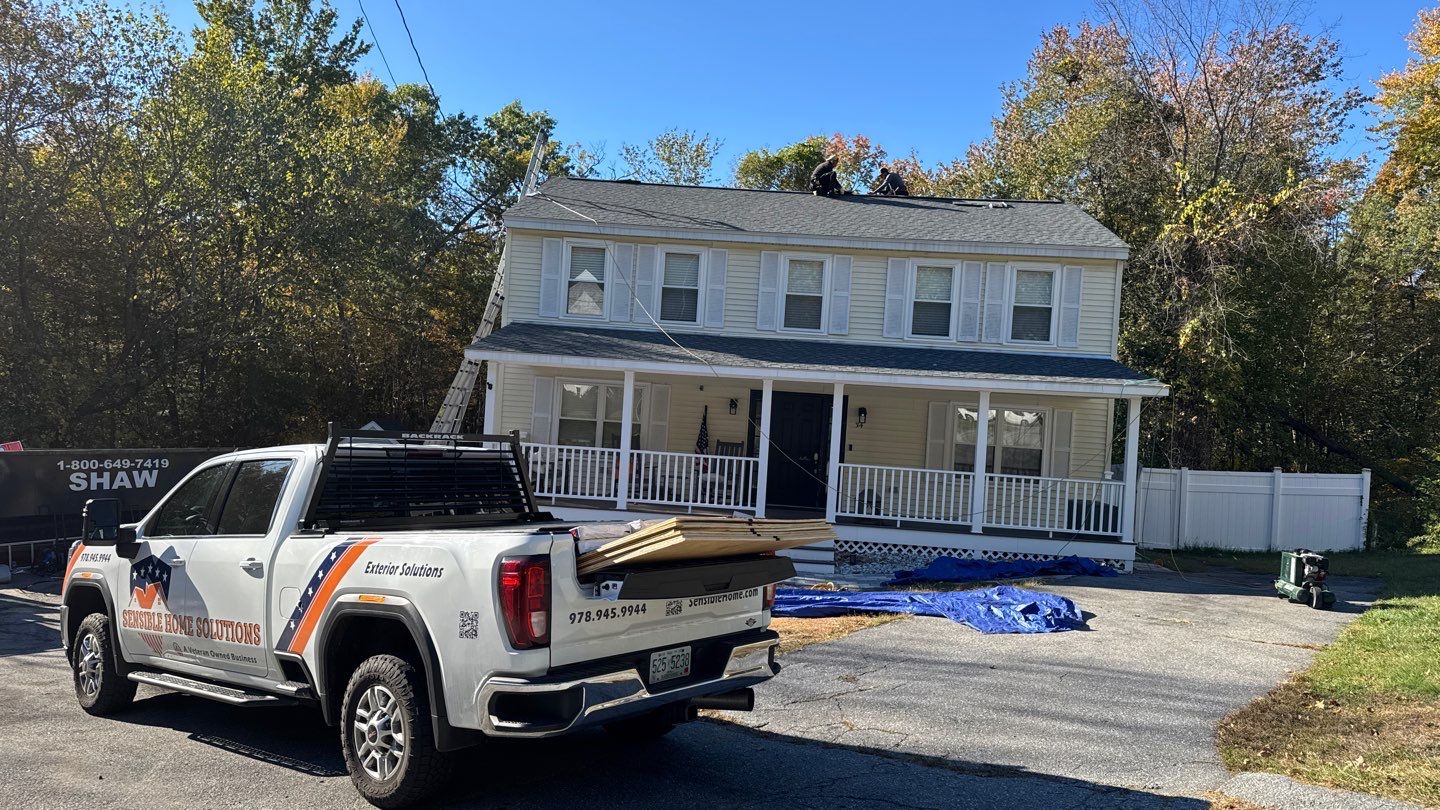 Full Roof Replacement with New Plywood Decking & Gutter Installation by Sensible Home Solutions