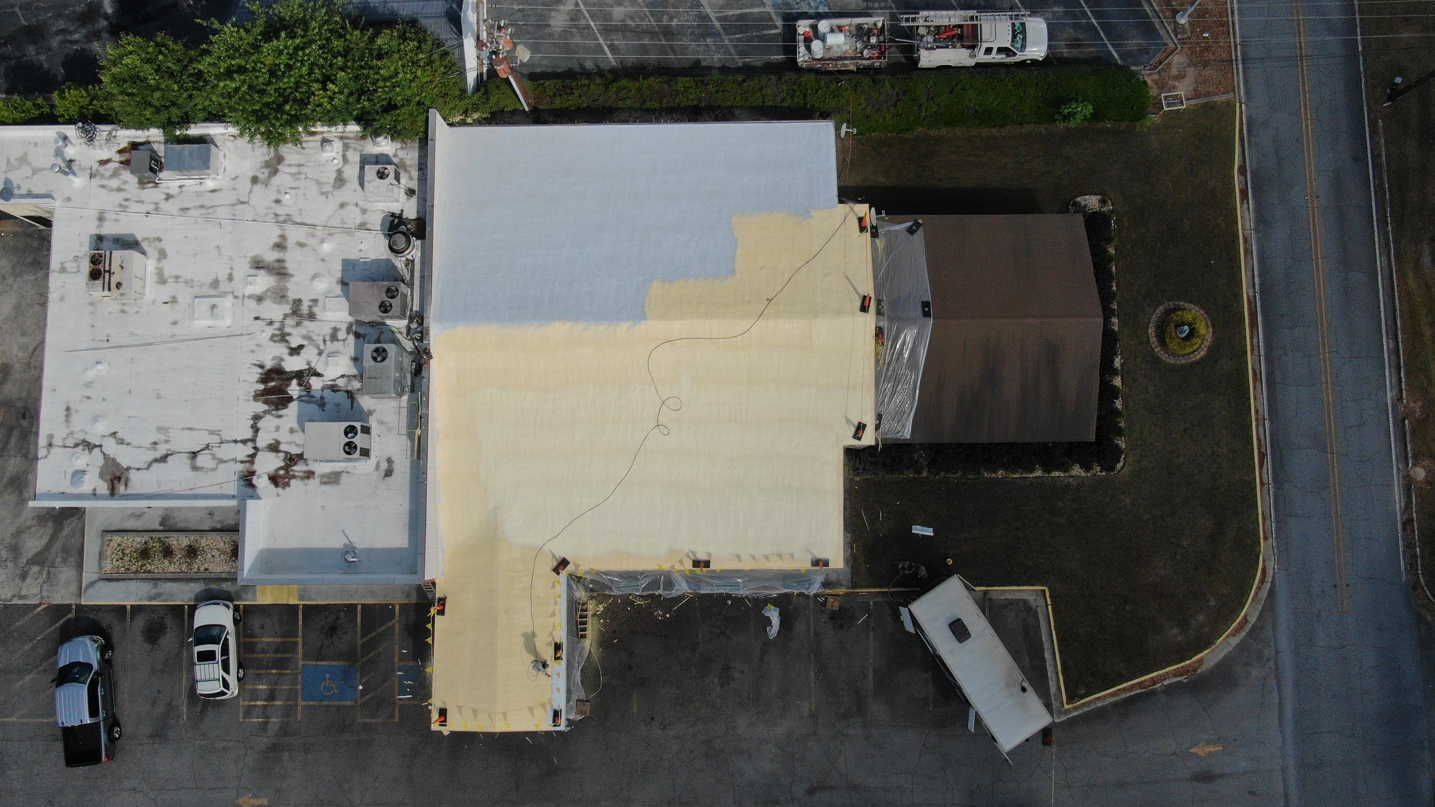 Seamless Spray Foam Roof System  using General Coatings Ultra-Thane 230 HFO 2.8Lb Polyurethane Foam by Hart Roofing And Insulation, LLC