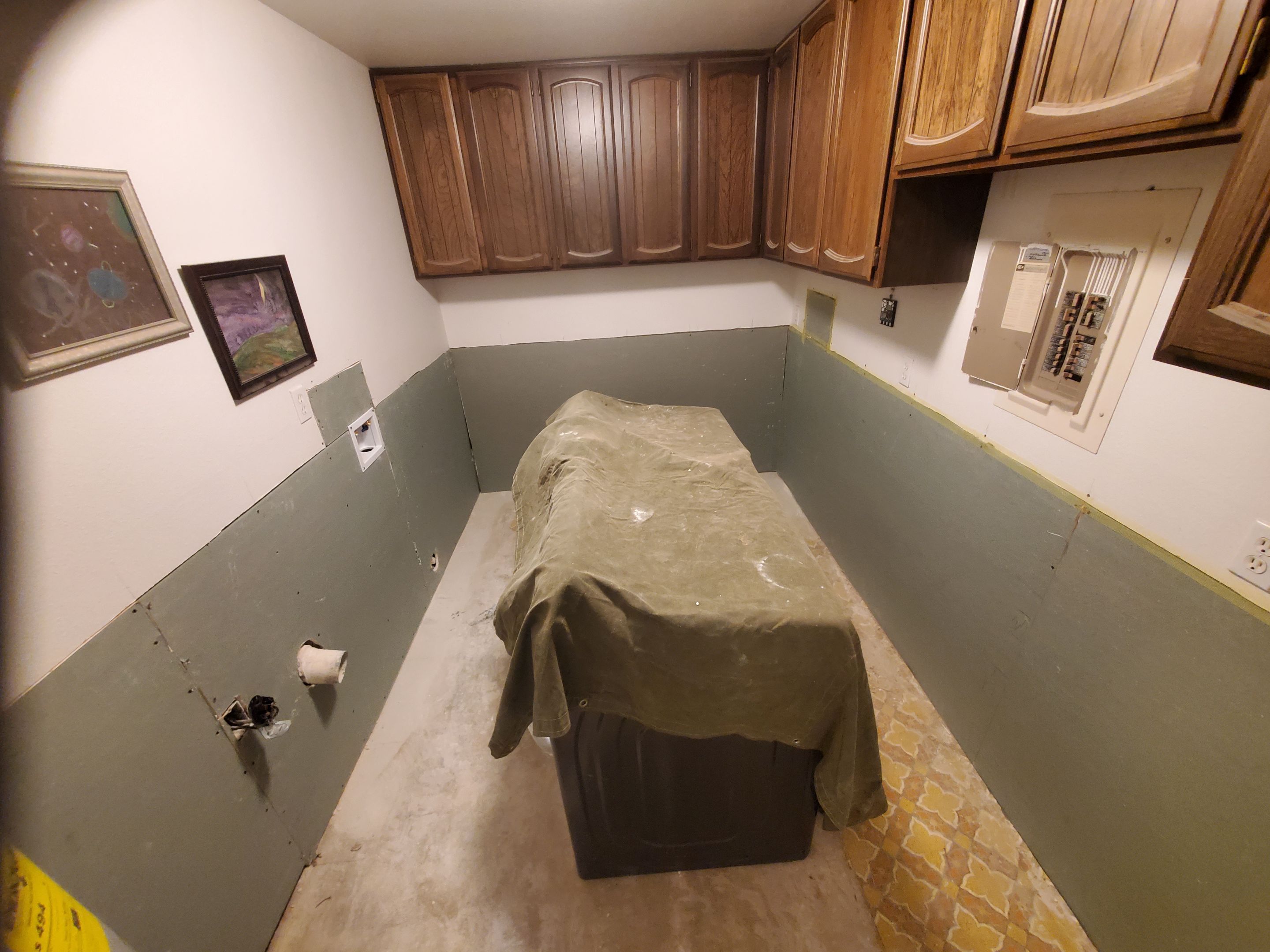 Water Damage using Air Movers by Construction Now LLC