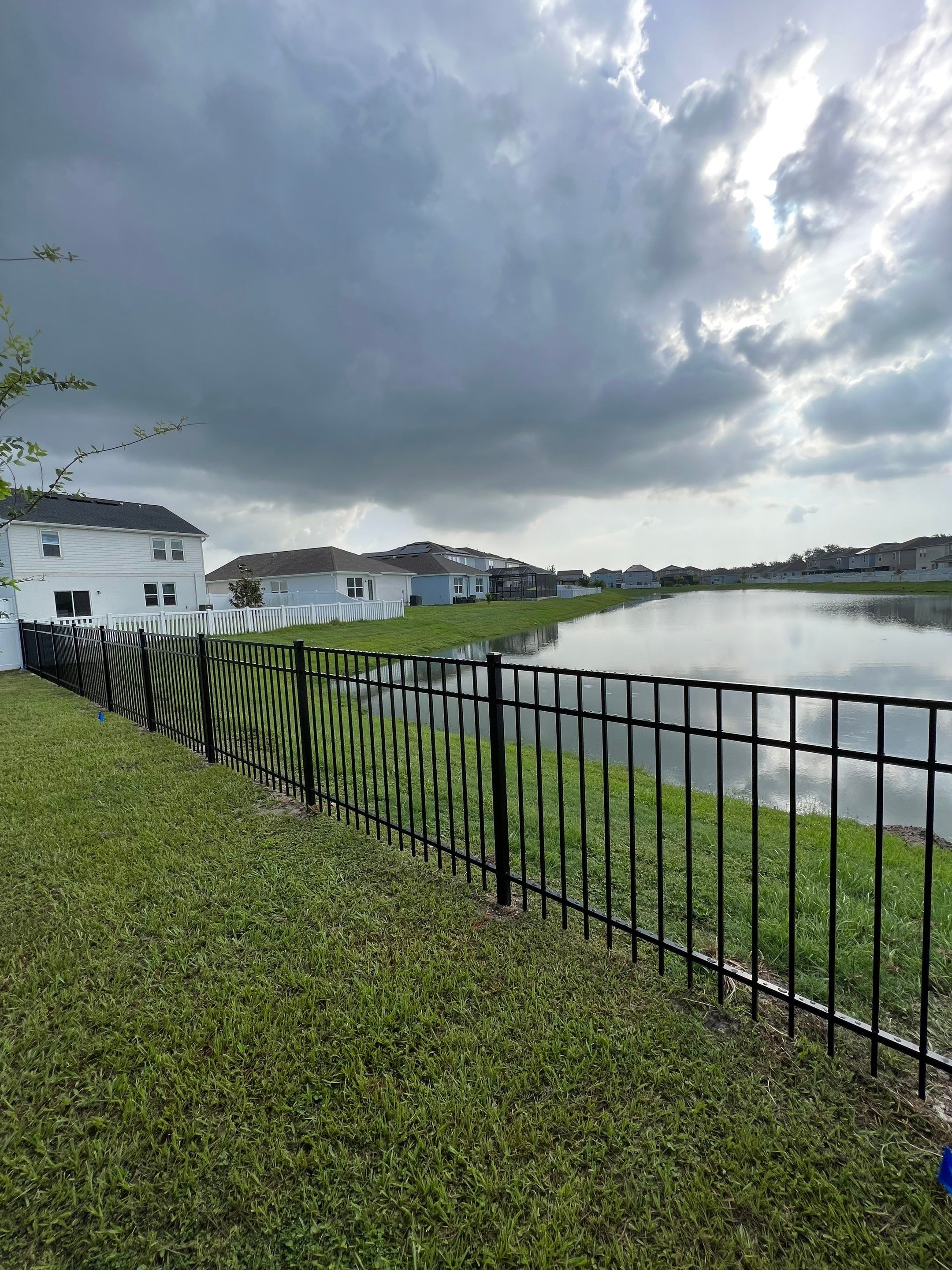 Aluminum Fence Installation using Black 3 Rail Aluminum Fence by Asap fence and gates, LLC