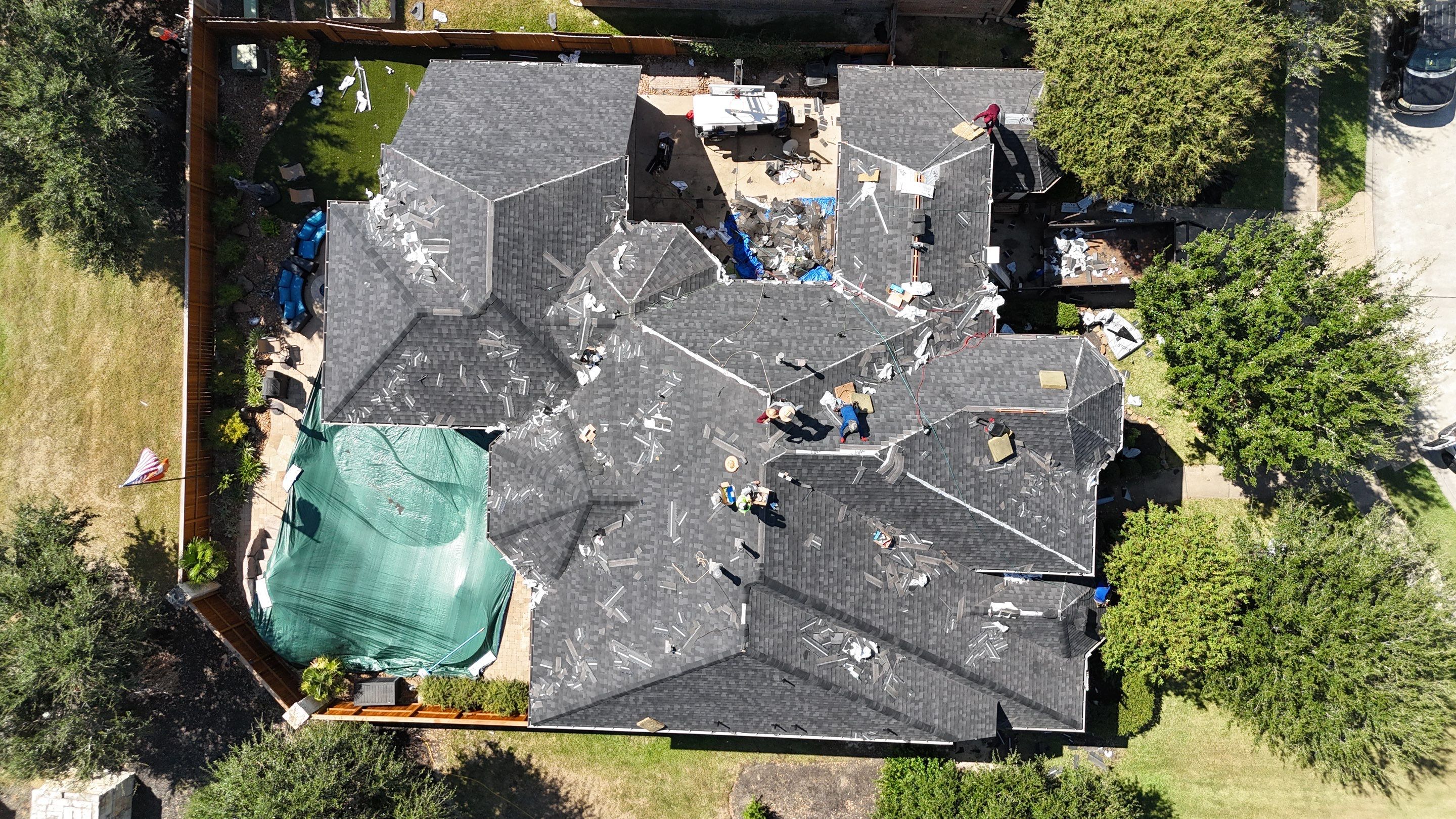 Residential Roofing Installation using IKO Dynasty by Core Four Roofing